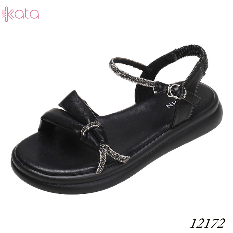 Dép sandal khóa cài nữ mùa hè đế bằng 12171