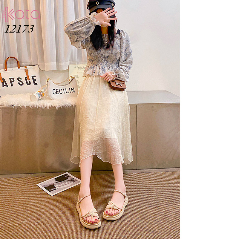 Dép sandal khóa cài nữ mùa hè đế bằng 12171