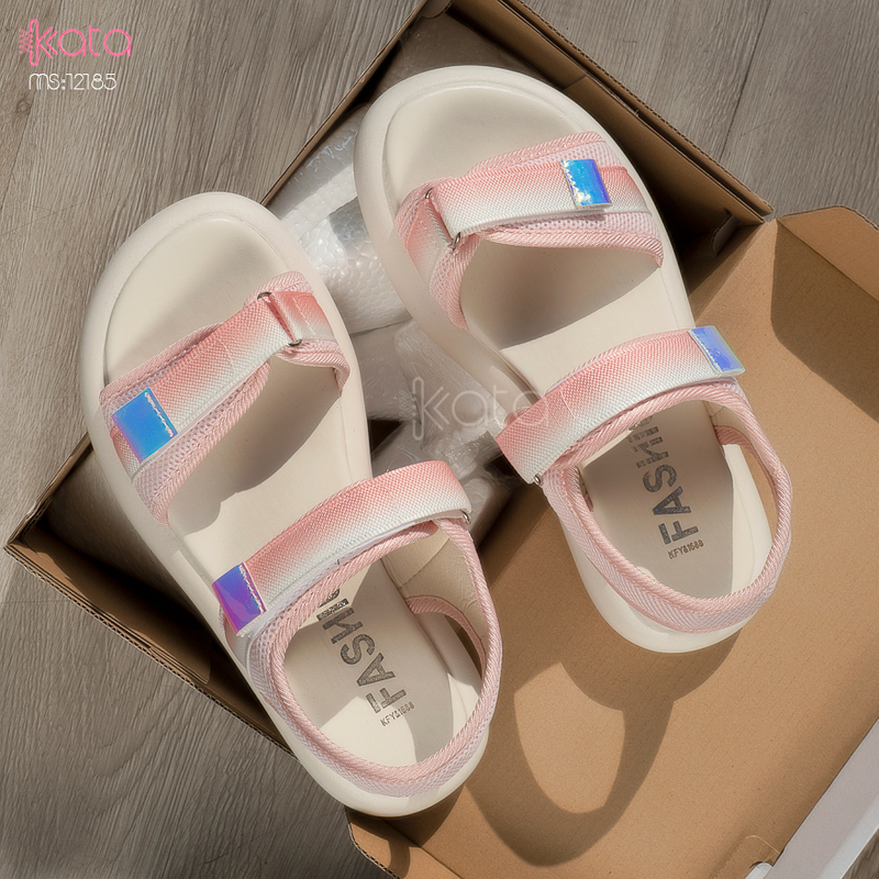 Dép sandal nữ khóa dán phong cách thể thao mùa hè đế bằng 12185