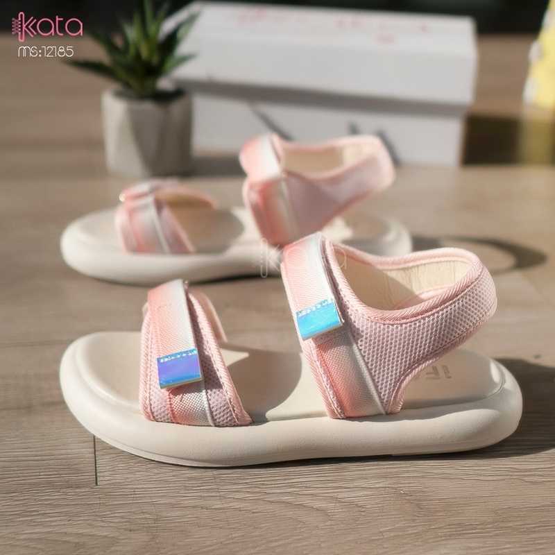 Dép sandal nữ khóa dán phong cách thể thao mùa hè đế bằng 12185