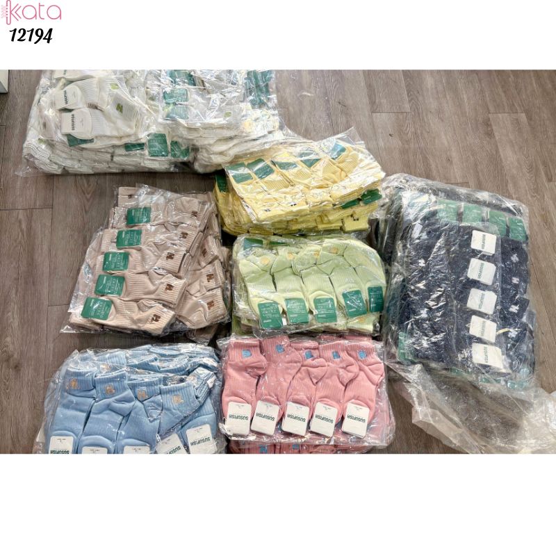 Tất vớ cổ ngắn ,tất cotton chất liệu tốt thoáng khí thêu chữ H 12194
