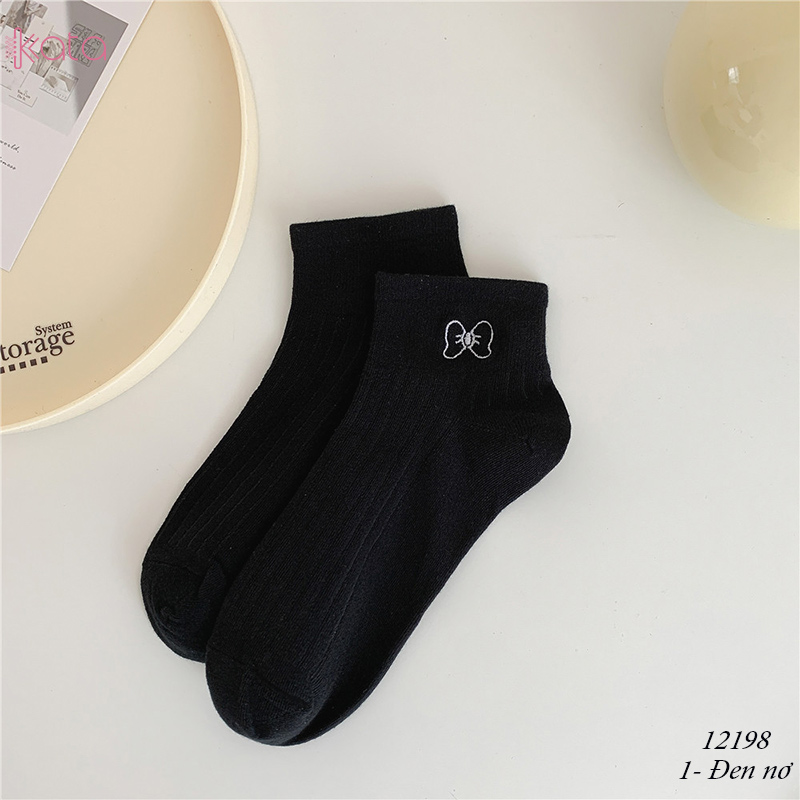 Tất vớ ống ngắn ,tất cotton mỏng mát mùa hè thoáng khí thấm mồ hôi 12198