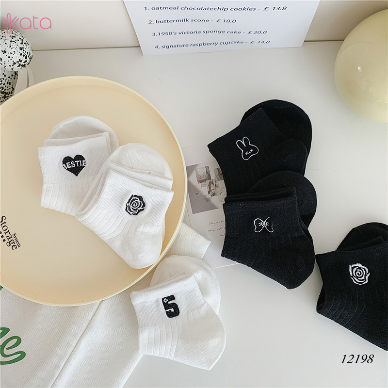 Tất vớ ống ngắn ,tất cotton mỏng mát mùa hè thoáng khí thấm mồ hôi 12198