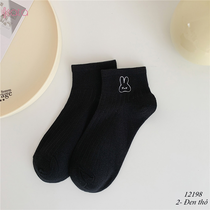 Tất vớ ống ngắn ,tất cotton mỏng mát mùa hè thoáng khí thấm mồ hôi 12198