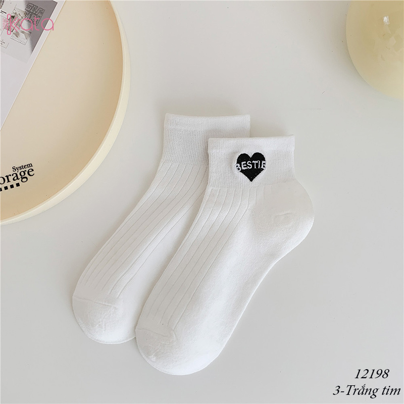 Tất vớ ống ngắn ,tất cotton mỏng mát mùa hè thoáng khí thấm mồ hôi 12198
