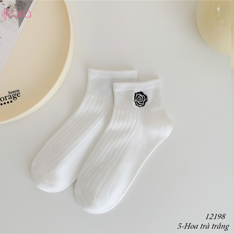 Tất vớ ống ngắn ,tất cotton mỏng mát mùa hè thoáng khí thấm mồ hôi 12198