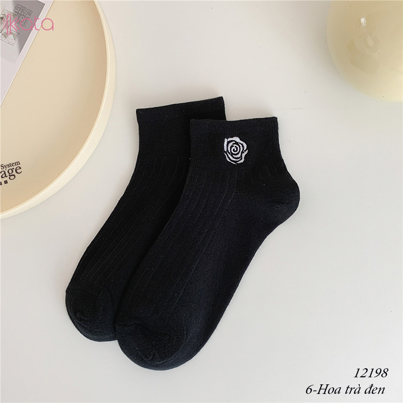 Tất vớ ống ngắn ,tất cotton mỏng mát mùa hè thoáng khí thấm mồ hôi 12198