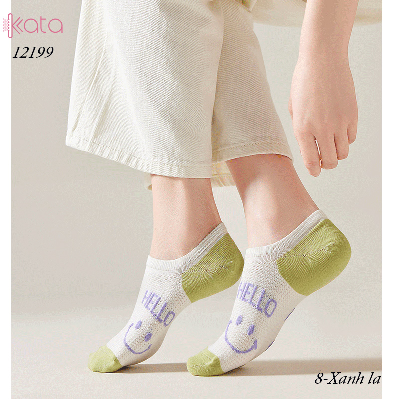 Tất vớ thuyền mùa hè mặt cười,tất cổ ngắn mỏng mát thấm mồ hôi thoáng khí 12199