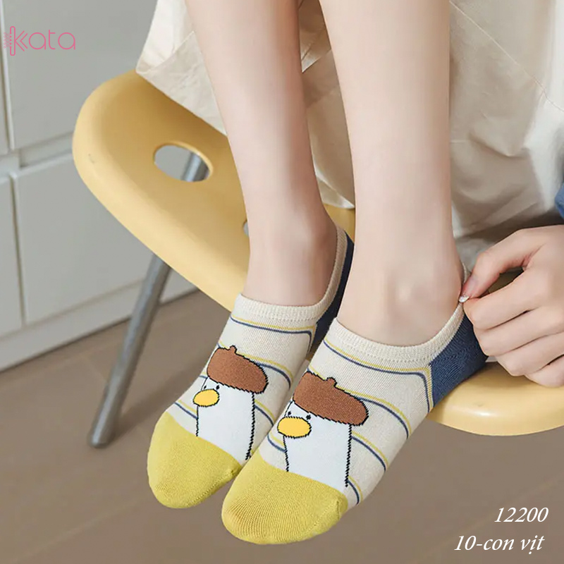 Tất vớ thuyền phim hoạt hình jacquard silicone chống trượt miệng cạn 12200