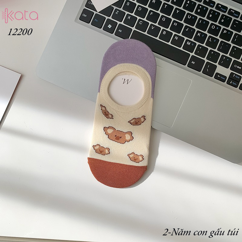 Tất vớ thuyền phim hoạt hình jacquard silicone chống trượt miệng cạn 12200