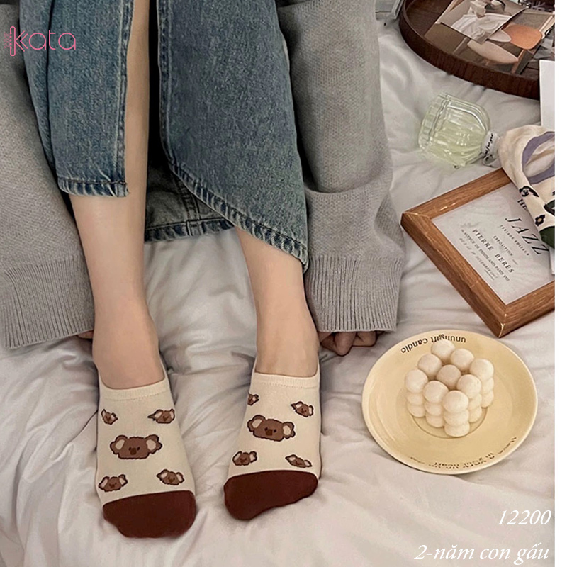 Tất vớ thuyền phim hoạt hình jacquard silicone chống trượt miệng cạn 12200