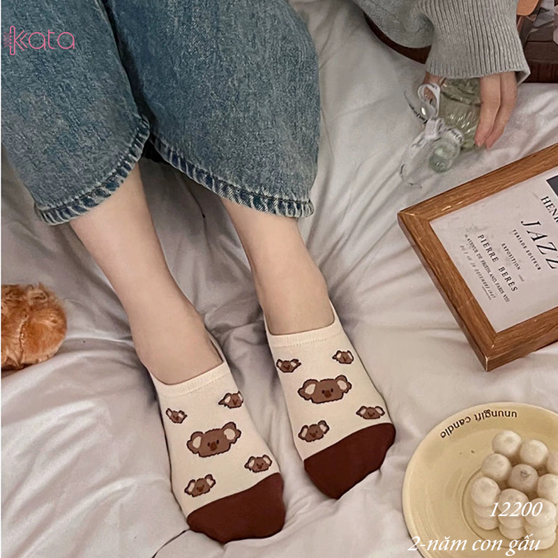 Tất vớ thuyền phim hoạt hình jacquard silicone chống trượt miệng cạn 12200