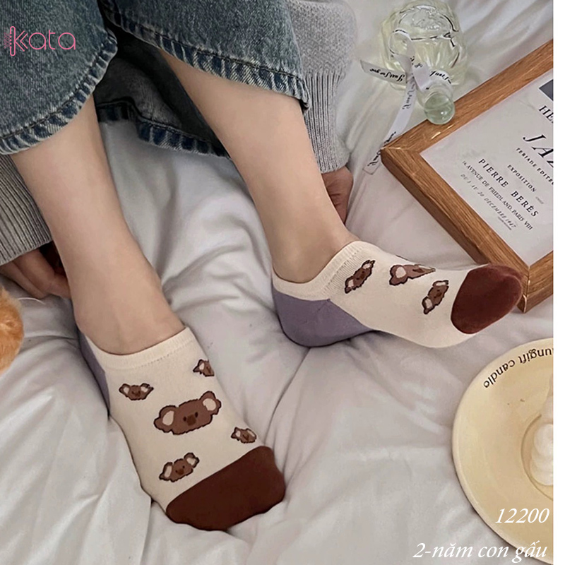 Tất vớ thuyền phim hoạt hình jacquard silicone chống trượt miệng cạn 12200