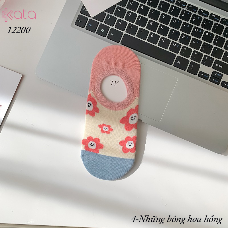 Tất vớ thuyền phim hoạt hình jacquard silicone chống trượt miệng cạn 12200