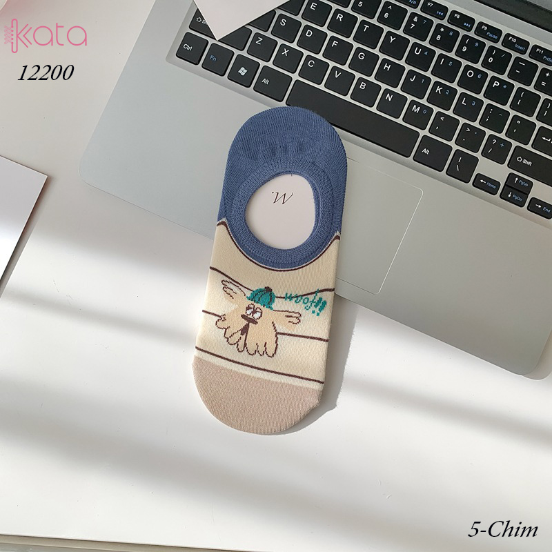 Tất vớ thuyền phim hoạt hình jacquard silicone chống trượt miệng cạn 12200