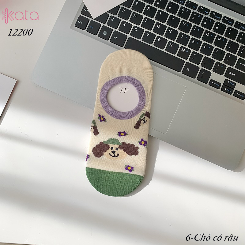 Tất vớ thuyền phim hoạt hình jacquard silicone chống trượt miệng cạn 12200