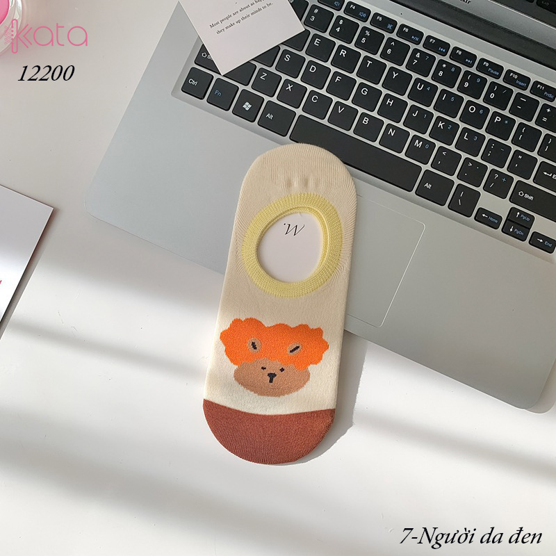 Tất vớ thuyền phim hoạt hình jacquard silicone chống trượt miệng cạn 12200