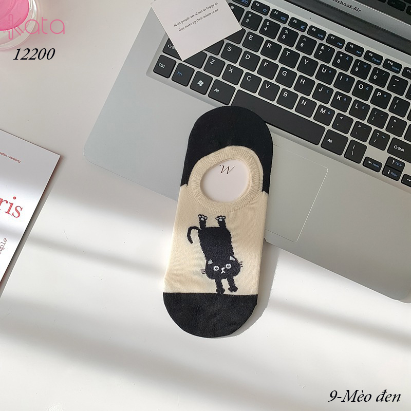 Tất vớ thuyền phim hoạt hình jacquard silicone chống trượt miệng cạn 12200