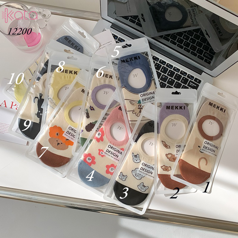 Tất vớ thuyền phim hoạt hình jacquard silicone chống trượt miệng cạn 12200