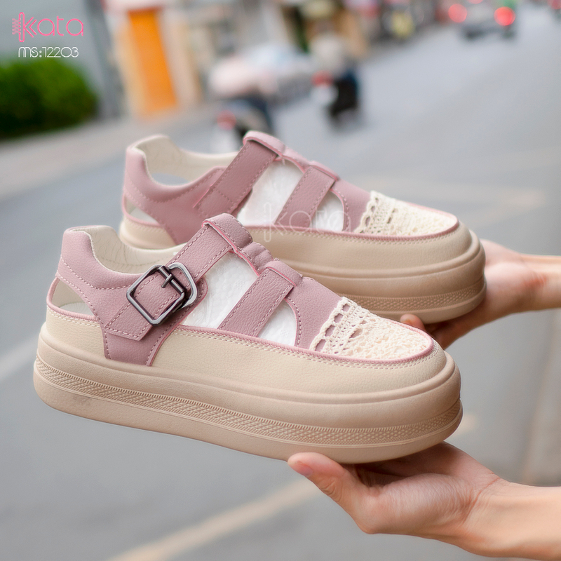 Giày sandal nữ , giày tăng chiều cao thoáng khí dạo phố 12205