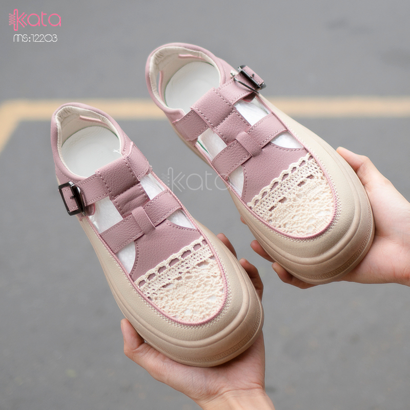 Giày sandal nữ , giày tăng chiều cao thoáng khí dạo phố 12205