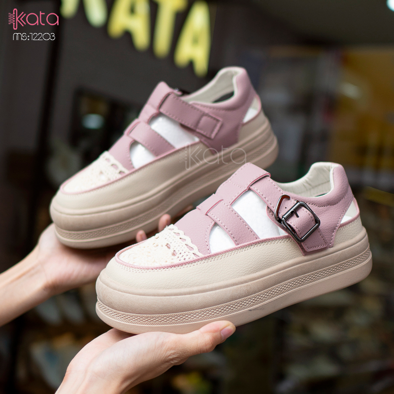 Giày sandal nữ , giày tăng chiều cao thoáng khí dạo phố 12205