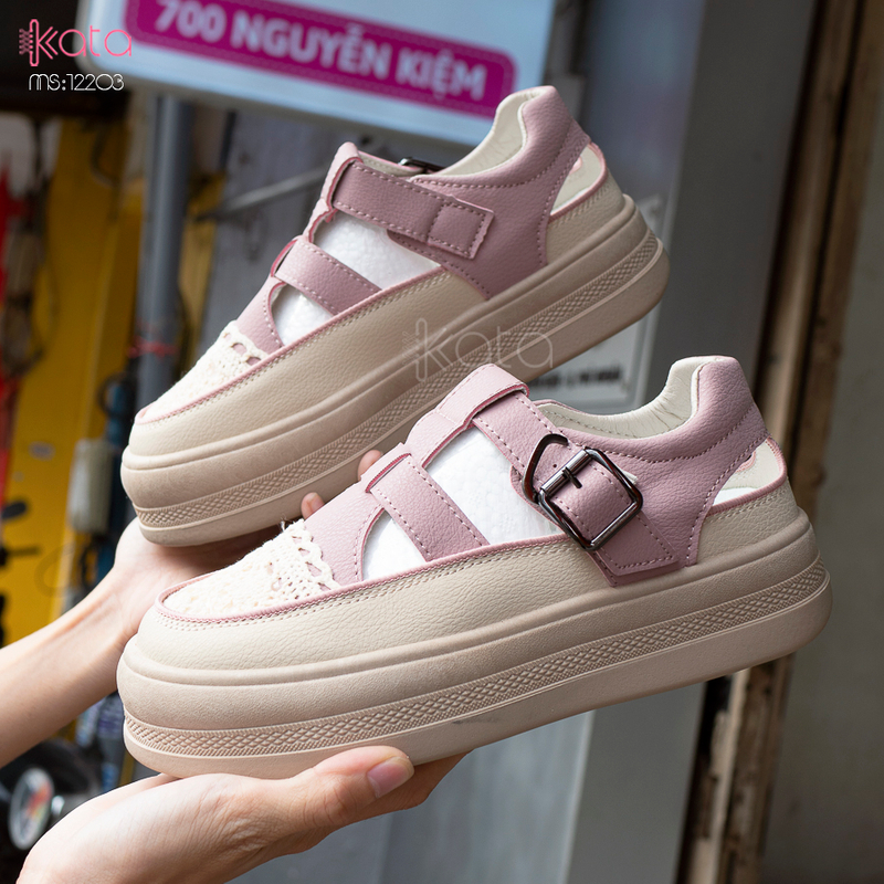 Giày sandal nữ , giày tăng chiều cao thoáng khí dạo phố 12205