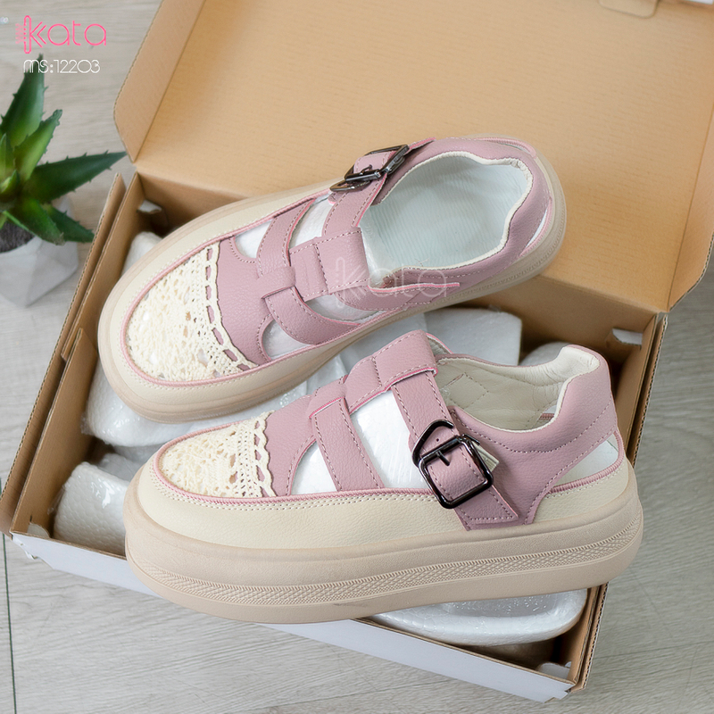 Giày sandal nữ , giày tăng chiều cao thoáng khí dạo phố 12205