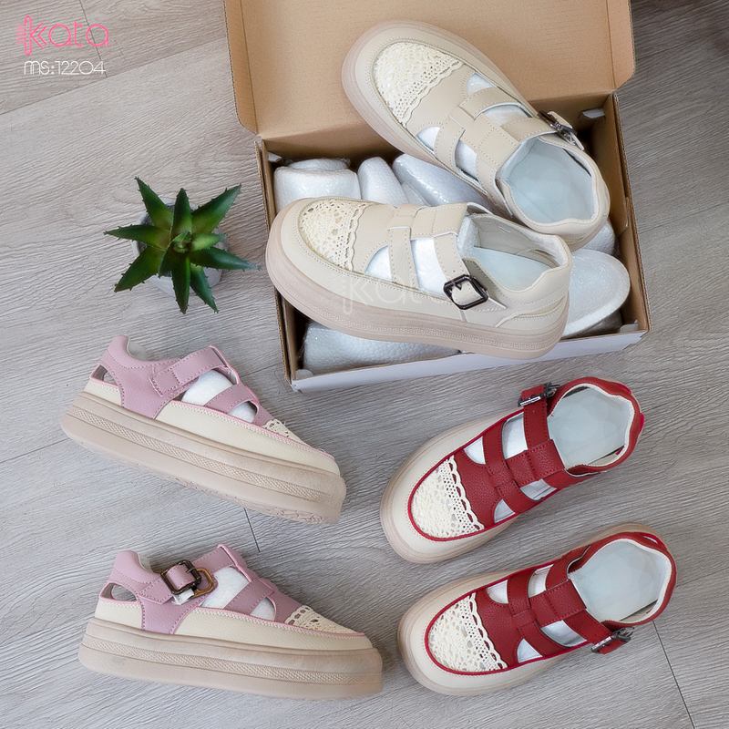 Giày sandal nữ , giày tăng chiều cao thoáng khí dạo phố 12205
