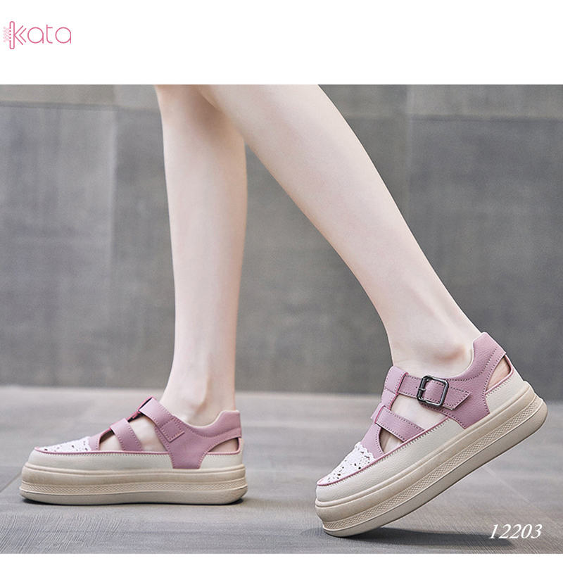 Giày sandal nữ , giày tăng chiều cao thoáng khí dạo phố 12205