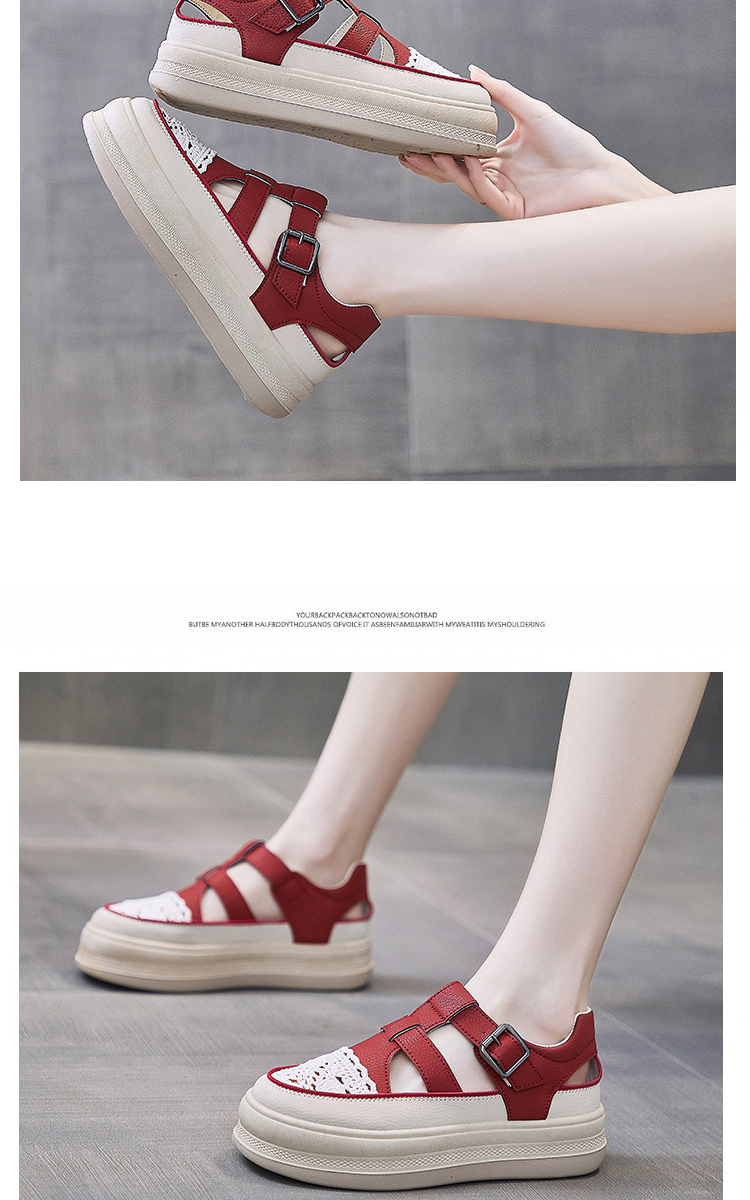 Giày sandal nữ , giày tăng chiều cao thoáng khí dạo phố 12205