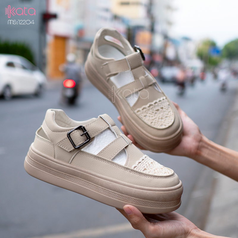 Giày sandal nữ , giày tăng chiều cao thoáng khí dạo phố 12205