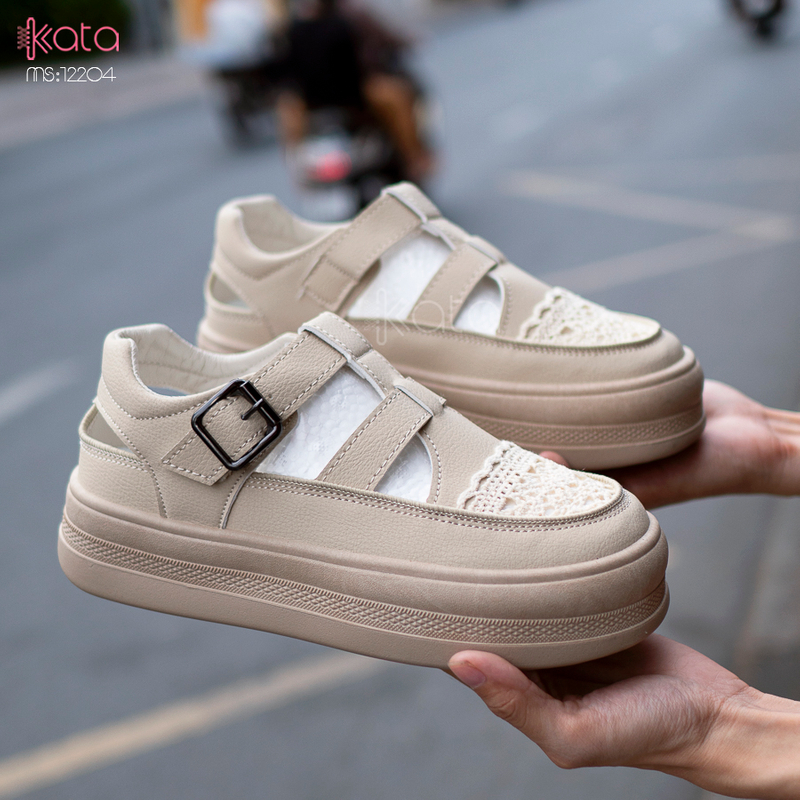 Giày sandal nữ , giày tăng chiều cao thoáng khí dạo phố 12205