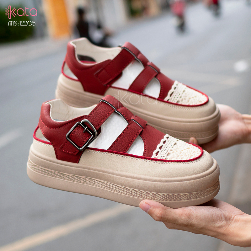 Giày sandal nữ , giày tăng chiều cao thoáng khí dạo phố 12205