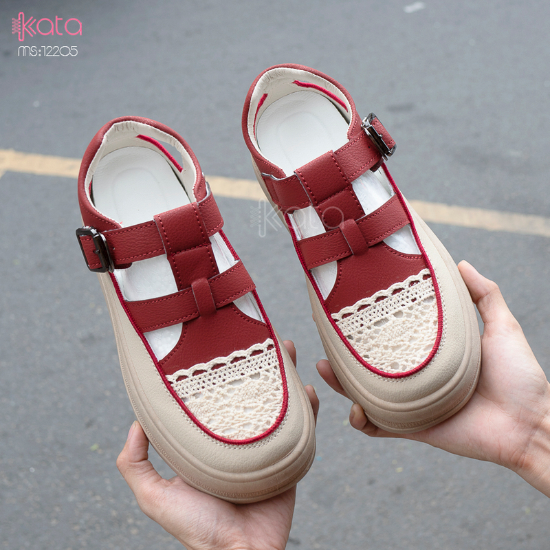 Giày sandal nữ , giày tăng chiều cao thoáng khí dạo phố 12205