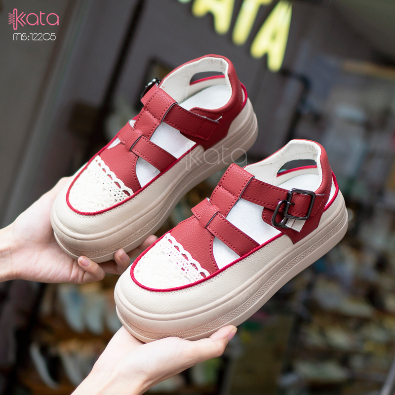 Giày sandal nữ , giày tăng chiều cao thoáng khí dạo phố 12205