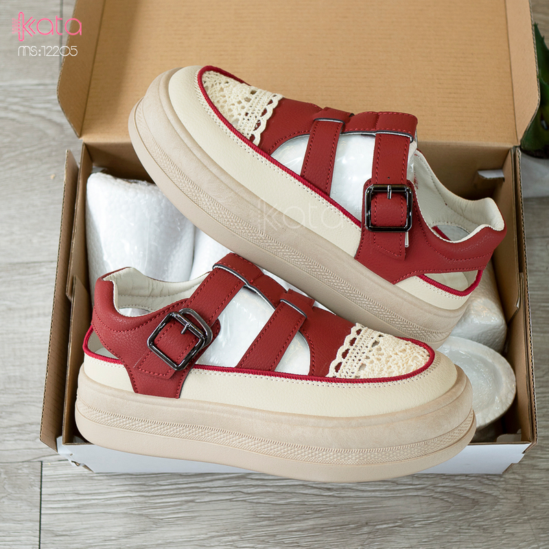Giày sandal nữ , giày tăng chiều cao thoáng khí dạo phố 12205