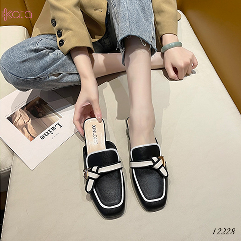 Giày cao gót Muller ,giày sục hở gót nữ 12227