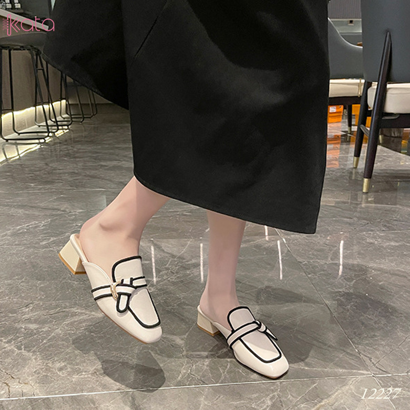 Giày cao gót Muller ,giày sục hở gót nữ 12227