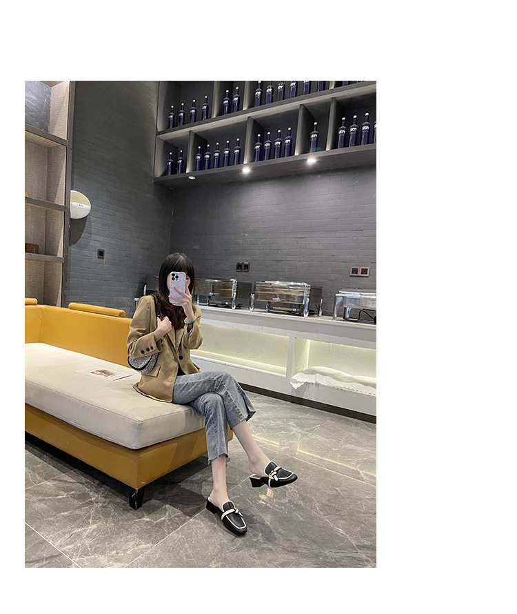 Giày cao gót Muller ,giày sục hở gót nữ 12227