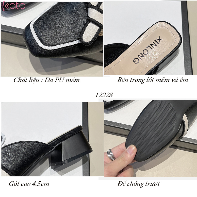 Giày cao gót Muller ,giày sục hở gót nữ 12227