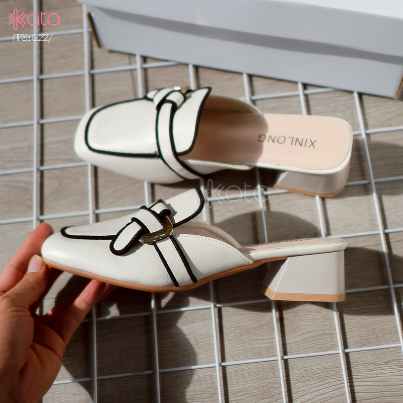 Giày cao gót Muller ,giày sục hở gót nữ 12227