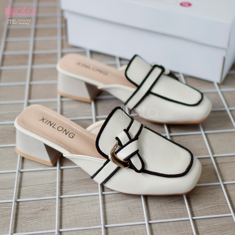 Giày cao gót Muller ,giày sục hở gót nữ 12227