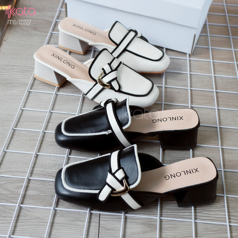 Giày cao gót Muller ,giày sục hở gót nữ 12227