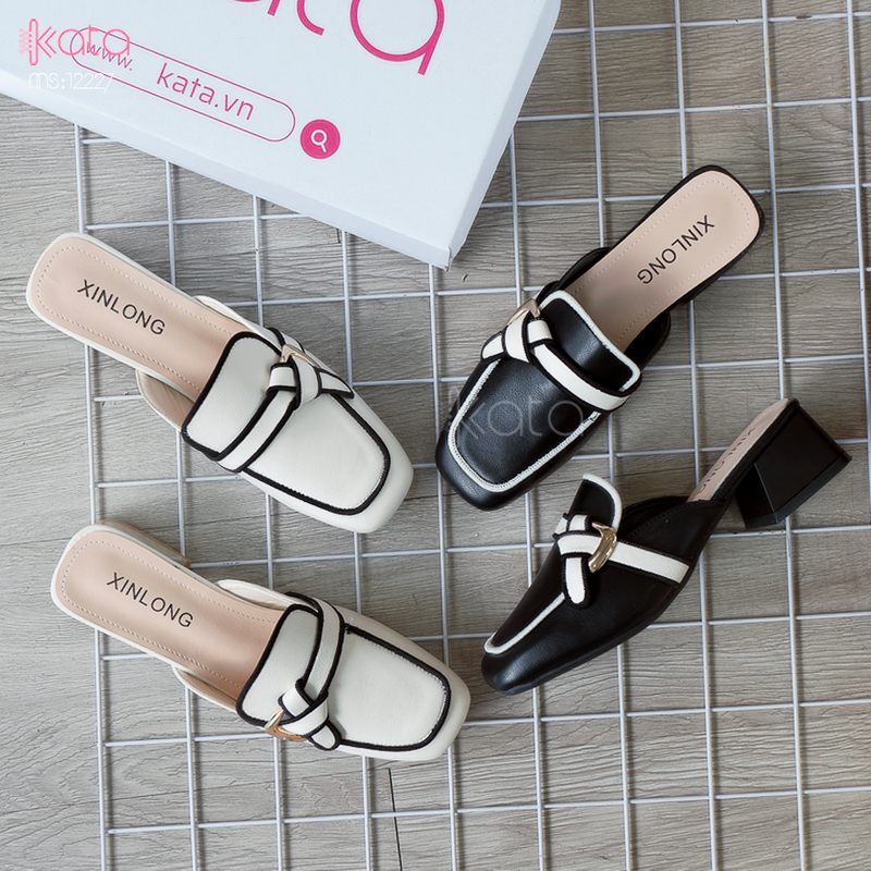 Giày cao gót Muller ,giày sục hở gót nữ 12227