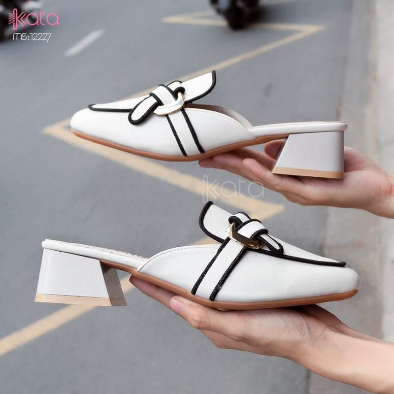 Giày cao gót Muller ,giày sục hở gót nữ 12227