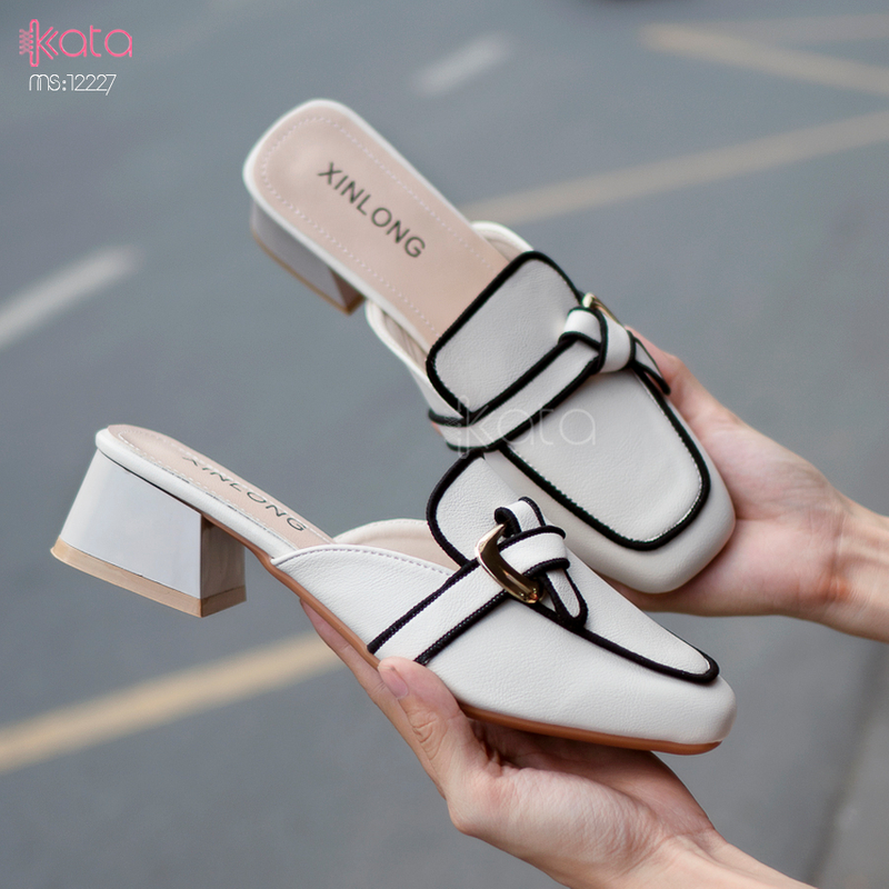 Giày cao gót Muller ,giày sục hở gót nữ 12227