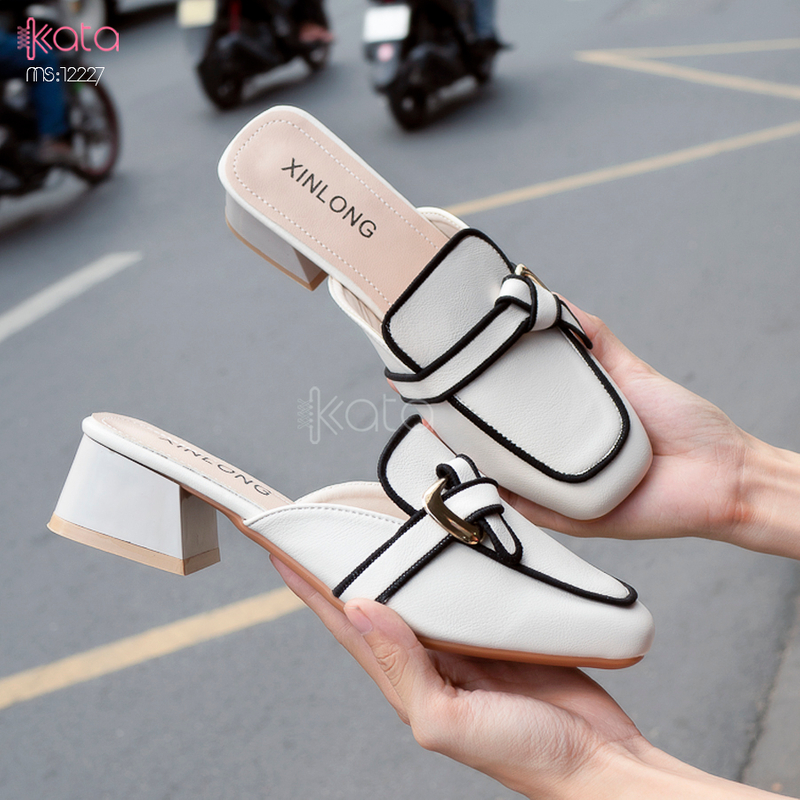 Giày cao gót Muller ,giày sục hở gót nữ 12227