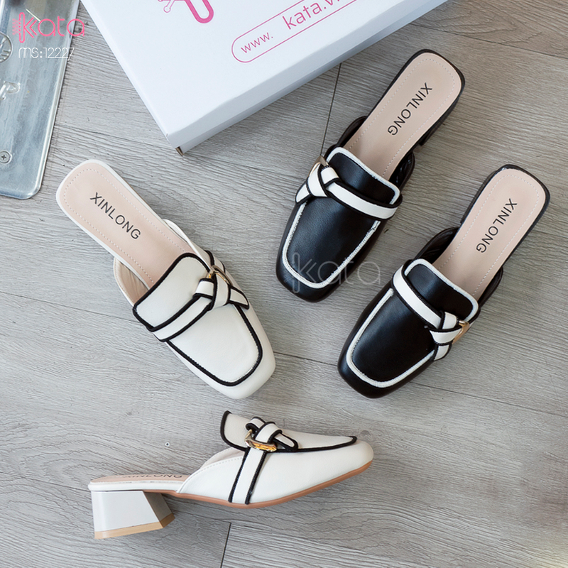 Giày cao gót Muller ,giày sục hở gót nữ 12227