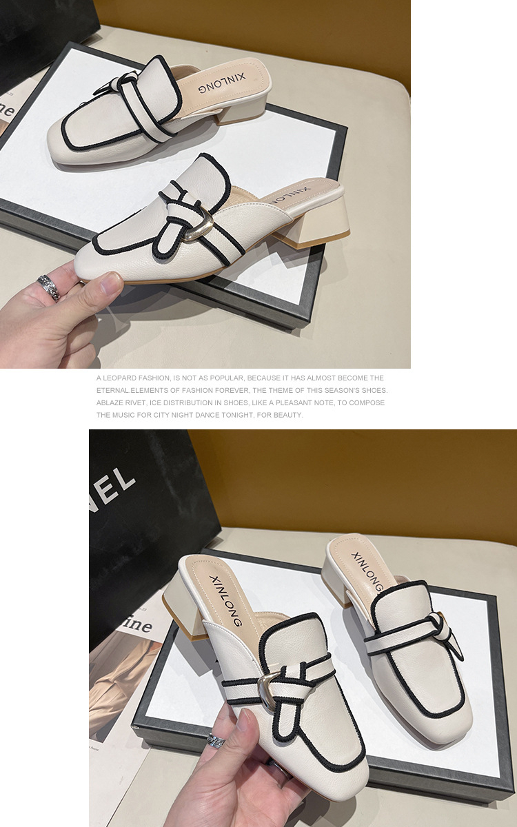 Giày cao gót Muller ,giày sục hở gót nữ 12227